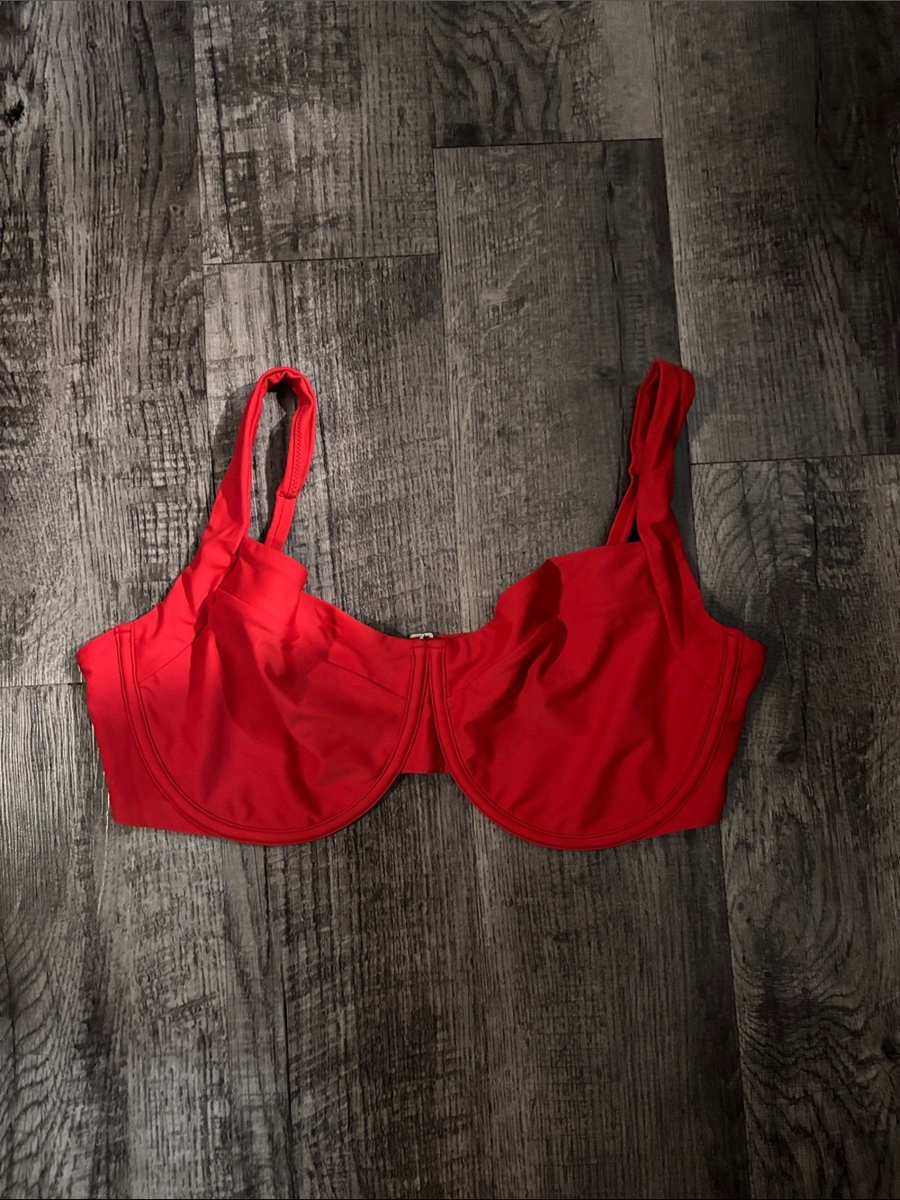 Abercrombie & Fitch Curve Love Bikini Top - Red - Size XLarge